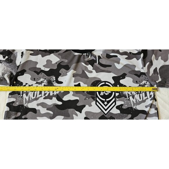 METAL MULISHA Black White Gray Camo Sleeve Graphic T-Shirt - Men's Size XL - Picture 6 of 8